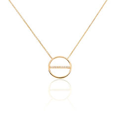 Collier Erna Plaque Or Barrette Oxydes