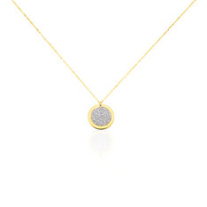 Collier Or Jaune Mouria Cercle Blanc - Colliers Femme | Marc Orian