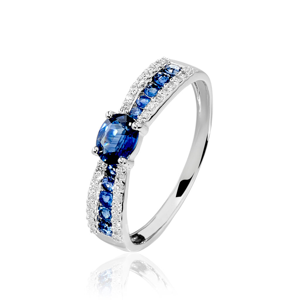 Bague Manon Or Blanc Saphir Bleu B3dfbsb631j Marc Orian