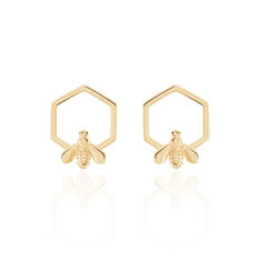 Boucles D'Oreilles Plaque Or Maryleine