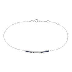 Bracelet Or Blanc Auregane Saphir