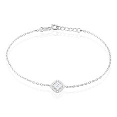 Bracelet Argent Justina Carree Oxyde