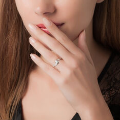 Bague Solitaire Melina Or Blanc Diamant