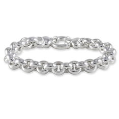 Bracelet Argent Rhodie Maille Jaseron
