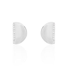 Boucles D'Oreilles Puces Tilia Or Blanc