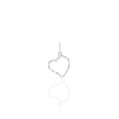 Pendentif Or Blanc Coeur Ajoure
