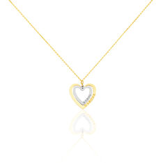 Collier Or Bicolore Double Coeur Message - Colliers Femme | Marc Orian