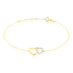 Bracelet Or Jaune Amanda Coeur Diamant