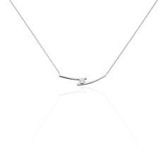Collier Argent Rhodie Kane Couteau Oxyde