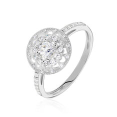 Bague Or Blanc Lucetta Oxyde
