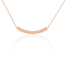 Collier Plaque Or Rose Dalia