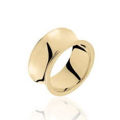 Bague Plaque Or Incurvee