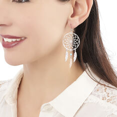 Boucles D'Oreilles Argent Rhodie Misalie