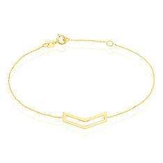 Bracelet Graphic Chic Or Jaune Double V