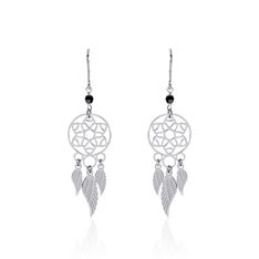 Boucles D'Oreilles Argent Et Pierre