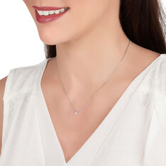 Collier Or Blanc Et Diamants 42cm - Parure de mariage Femme | Marc Orian