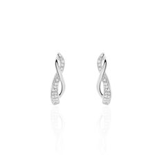 Boucles D'Oreilles Or Blanc Emma