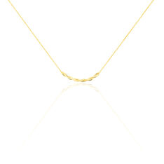 Collier Cicilia Or Jaune Vague Entrelace
