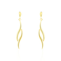 Boucles D'Oreilles Or Jaune Pendantes