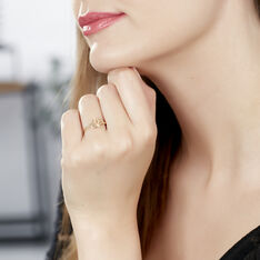 Bague Plaque Or Abelie Fleur Lotus