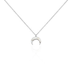 Collier Argent Rhodie Zea Lune