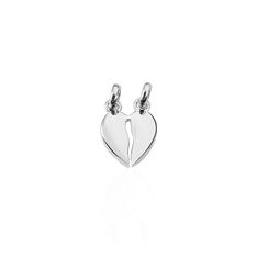 Pendentif Argent Rhodie Coeur Secable