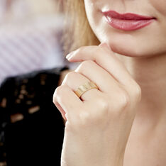 Bague Plaque Or Adelaide Anneau