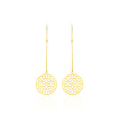 Boucles D'Oreilles Pendantes Florina Or Jaune