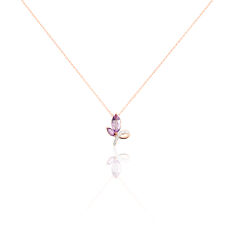 Collier Emmy Or Rose Amethystes - Colliers Femme | Marc Orian