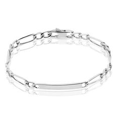 Gourmette Argent Maille Alternes 1/2 - Bracelets fantaisie Femme | Marc Orian