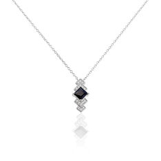 Collier Argent Lola Losanges Oxyde