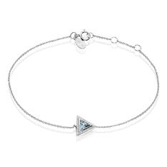 Bracelet Gaelle Or Blanc Topaze