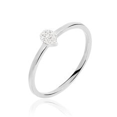 Bague Or Blanc Adhira Goutte Diamants