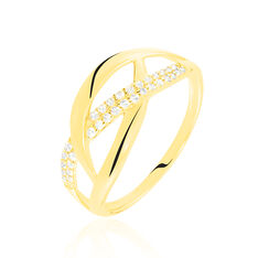 Bague Or Jaune Artistic Oxyde De Zirconium