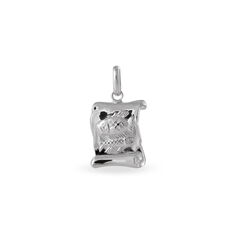Pendentif Argent Rhodie Parchemin