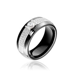 Bague  Argent  Et Ceramique