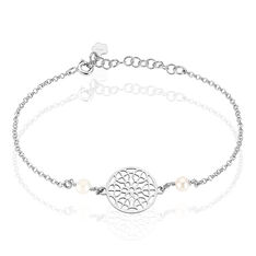 Bracelet Argent Rosace Celtique Perles