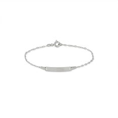 Bracelet Identite Bebe Or Blanc Esta
