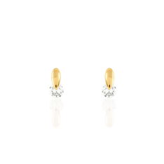 Boucles D'Oreilles Or Et Oxyde