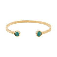 Jonc Plaque Or Adonia Ouvert Pierres