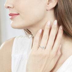 Bague Clotilde Or Blanc Et Topaze