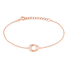 Bracelet Argent Rose Janne Cercle Entrelace Oxyde