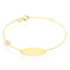 Bracelet Identite Bebe Leslie Or Jaune