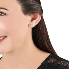 Bijoux D'Oreilles Edma Or Blanc Marquise