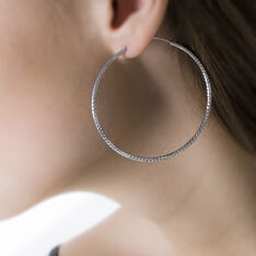 Creoles Argent Diamantee