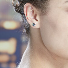 Boucles D'Oreilles Or Rose Adryene Topazes London Blue Entourages