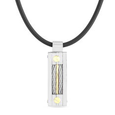 Tour De Cou Or Et Acier + Cables 50cm