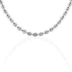 Collier Acier Maille Grain De Cafe Plate - Colliers Famille | Marc Orian