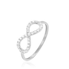 Bague Opus Or Blanc Infini Et Oxydes
