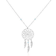 Sautoir Argent Rhodie Goutte Doppia